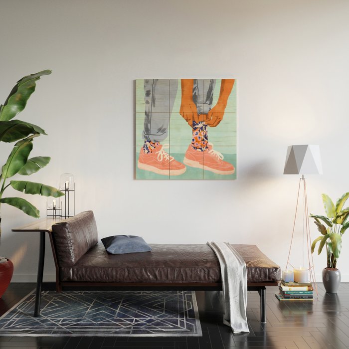 Pull Up Those Pretty Socks! | Optimism Hustle Positivity | Good Vibes Luck Pop Art Wood Wall Art Gallery Image 2