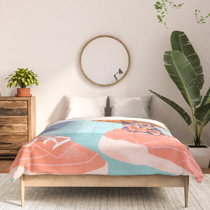 Pull Up Those Pretty Socks! | Optimism Hustle Positivity | Good Vibes Luck Pop Art Comforter Gallery Image 3