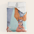 Pull Up Those Pretty Socks! | Optimism Hustle Positivity | Good Vibes Luck Pop Art Comforter Gallery Image 6