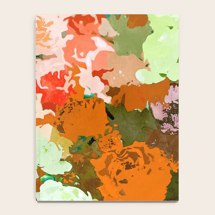 Velvet Floral, Summer Eclectic Botanical Blossom Blush Painting, Nature Colorful Garden Illustration Notebook Gallery Image 4