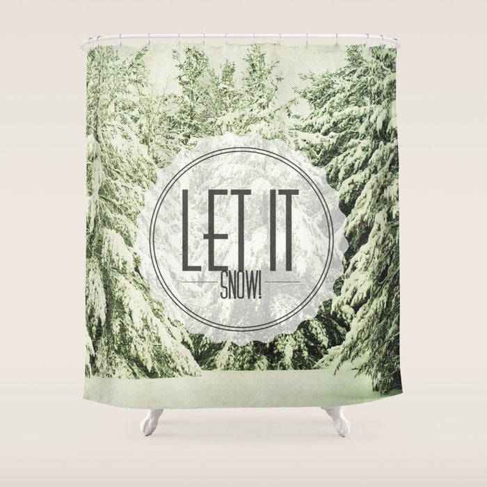 Let It Snow Shower Curtain Gallery Image 1