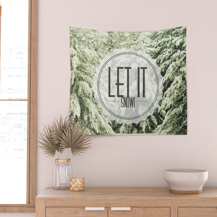 Let It Snow Wall Tapestry Gallery Image 2