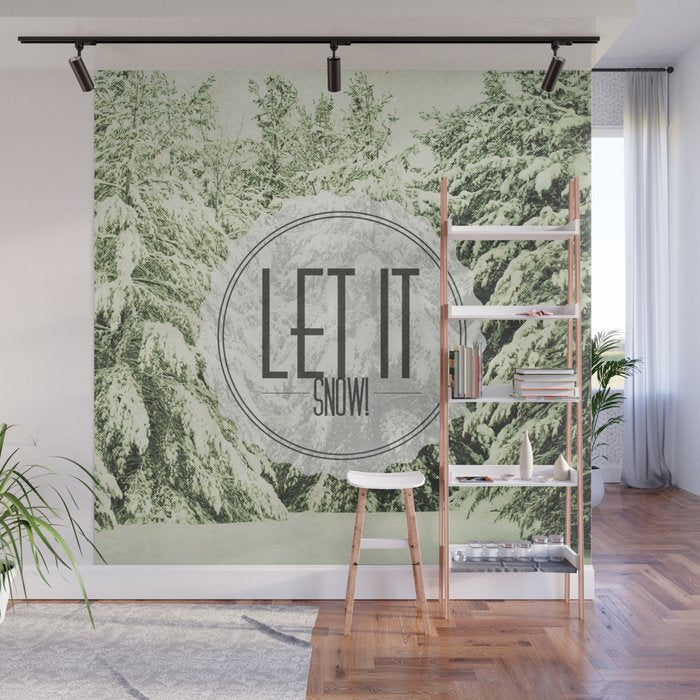 Let It Snow Wall Mural Gallery Image 1