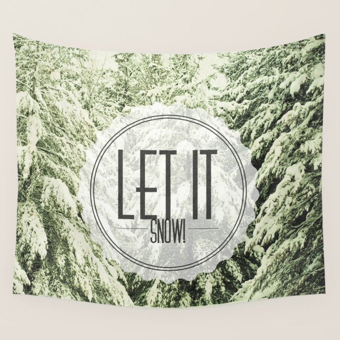 Let It Snow Wall Tapestry Gallery Image 4