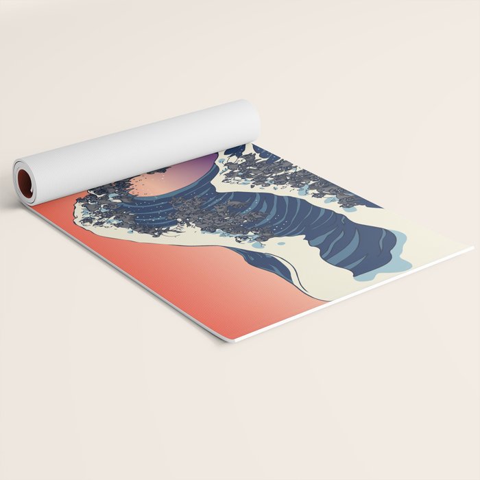 The Great Wave of Black Pug Yoga Mat Gallery Image 2