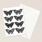 Monarch Butterfly - Black and White Stationery Card Gallery Image 2
