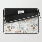 Elegant abstract coral pastel blue modern rustic floral Laptop Sleeve Gallery Image 2