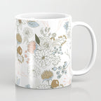 Elegant abstract coral pastel blue modern rustic floral Coffee Mug Gallery Image 1