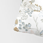 Elegant abstract coral pastel blue modern rustic floral Pillow Sham Gallery Image 4