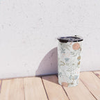 Elegant abstract coral pastel blue modern rustic floral Travel Mug Gallery Image 4