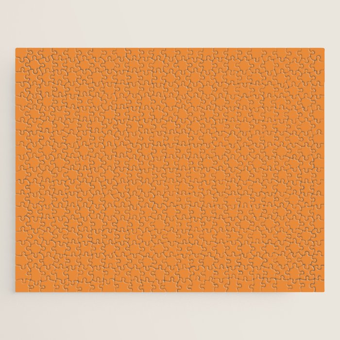 Muted Pumpkin Orange Solid Color Jigsaw Puzzle Gallery Image 1
