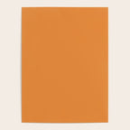 Muted Pumpkin Orange Solid Color Poster Gallery Image 4
