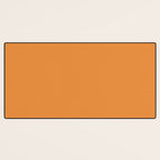 Muted Pumpkin Orange Solid Color Desk Mat Gallery Image 3