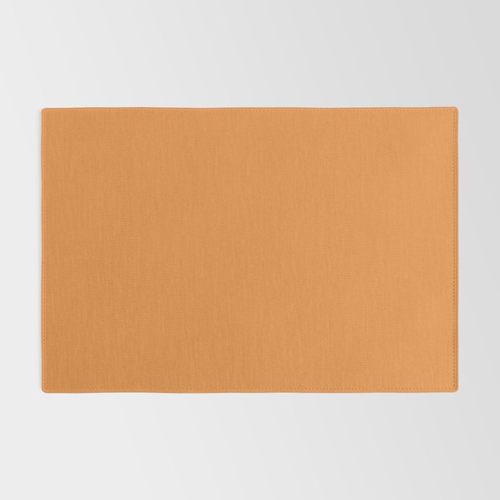 Muted Pumpkin Orange Solid Color Rug Gallery Image 2