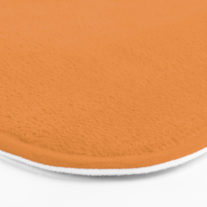 Muted Pumpkin Orange Solid Color Bath Mat Gallery Image 3