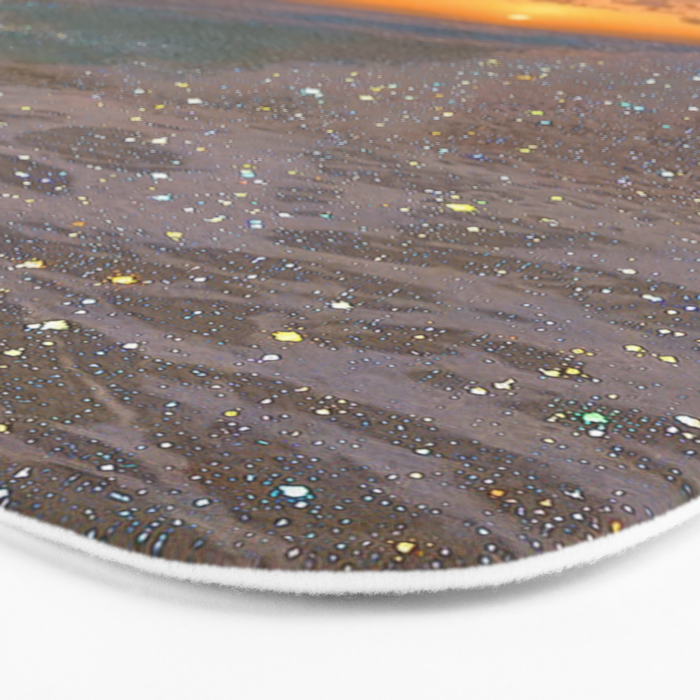 THE STORM | sea | ocean | waves | sky |  seascape | blue | summer | glitter | sparkle | nature Bath Mat Gallery Image 3