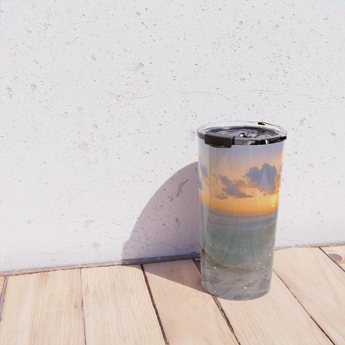 THE STORM | sea | ocean | waves | sky |  seascape | blue | summer | glitter | sparkle | nature Travel Mug Gallery Image 4