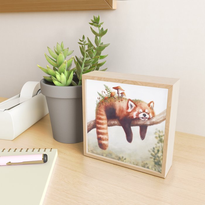 Sleepy Red Panda Mini Art Print Gallery Image 2