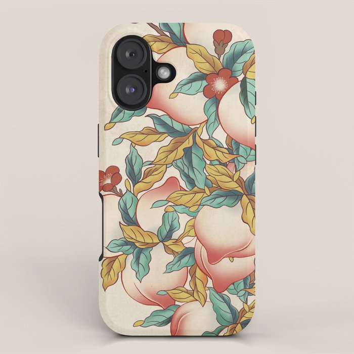Peaches : Minhwa-Korean traditional/folk art Journal iPhone Case Gallery Image 1