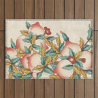 Peaches : Minhwa-Korean traditional/folk art Journal Outdoor Rug Gallery Image 1
