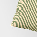 Tan & Dark Olive Green Colored Striped Pattern Pillow Sham Gallery Image 4
