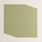 Tan & Dark Olive Green Colored Striped Pattern Wrapping Paper Gallery Image 3