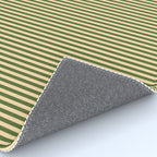 Tan & Dark Olive Green Colored Striped Pattern Rug Gallery Image 4