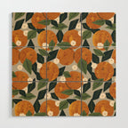Orange Bouquet Wood Wall Art Gallery Image 1