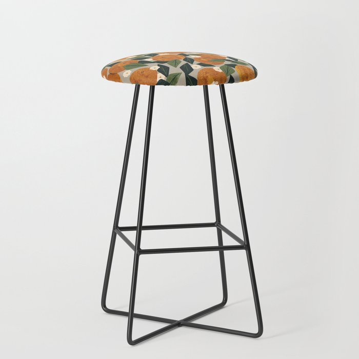 Orange Bouquet Stool Gallery Image 1