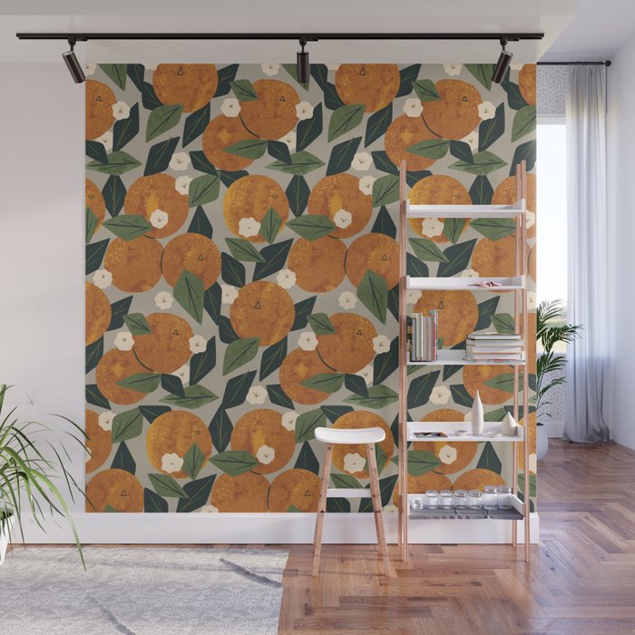 Orange Bouquet Wall Mural Gallery Image 1