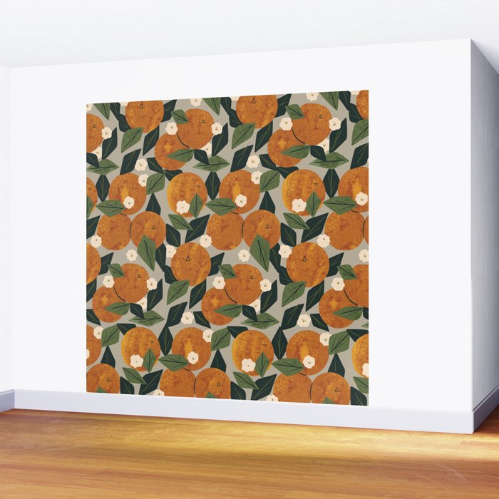 Orange Bouquet Wall Mural Gallery Image 2