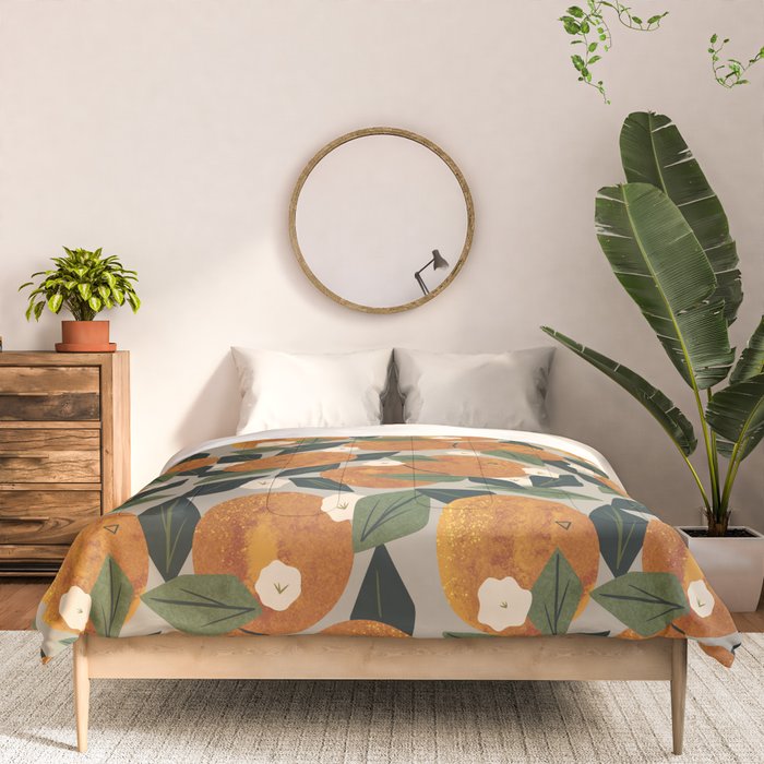 Orange Bouquet Comforter Gallery Image 3