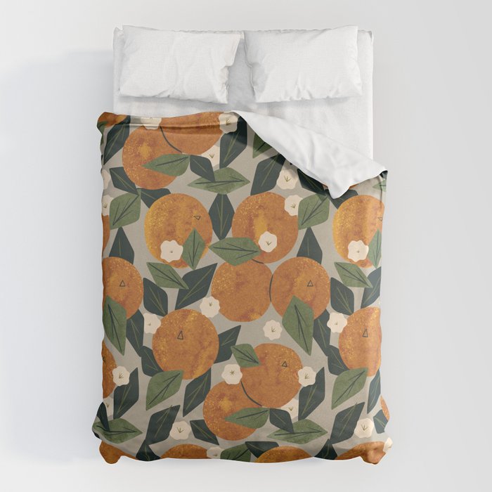 Orange Bouquet Duvet Cover Gallery Image 6