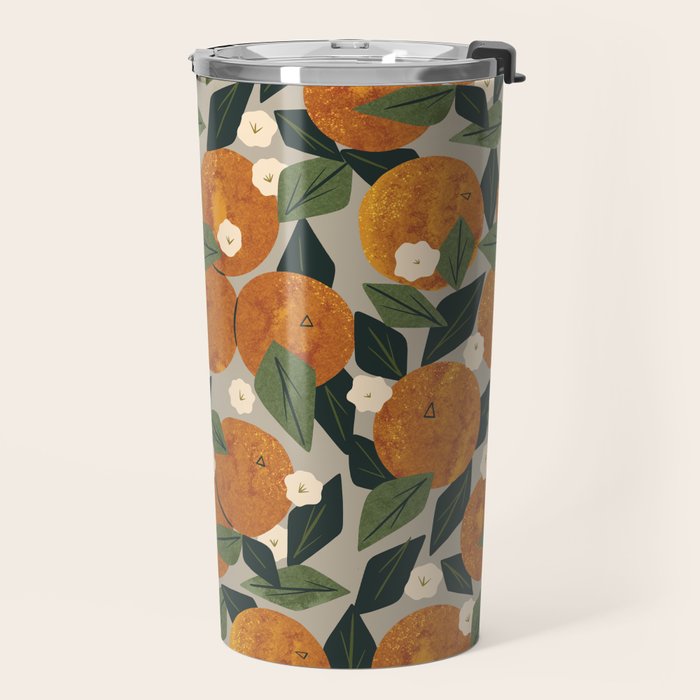 Orange Bouquet Travel Mug Gallery Image 2