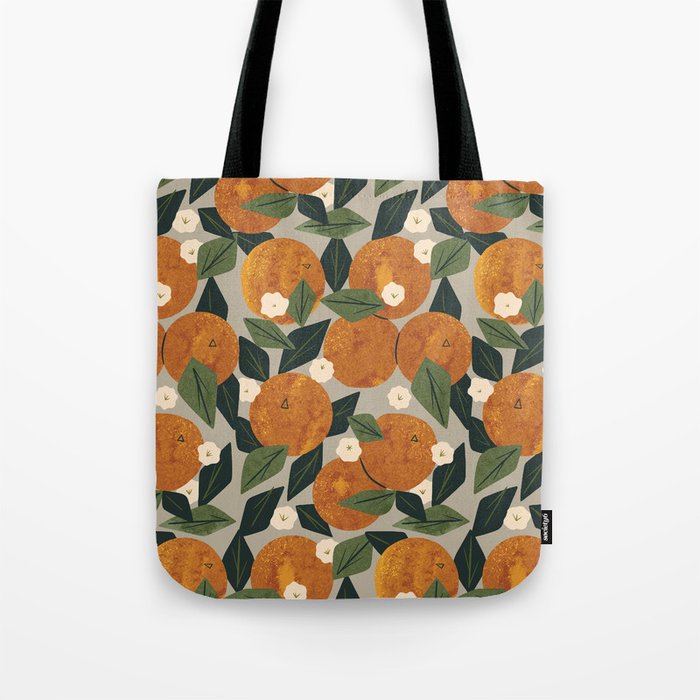 Orange Bouquet Tote Bag Gallery Image 1