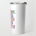 AMAZING THINGS HAPPEN WHEN YOU TRY rainbow watercolor Travel Mug Gallery Image 2