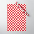 CHECKER - 001 - Tomato Wrapping Paper Gallery Image 1