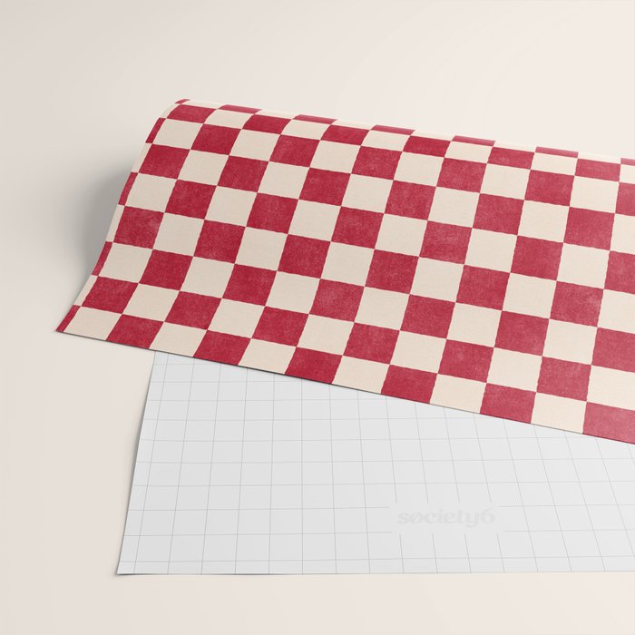 CHECKER - 001 - Tomato Wrapping Paper Gallery Image 2