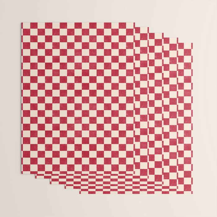 CHECKER - 001 - Tomato Wrapping Paper Gallery Image 3