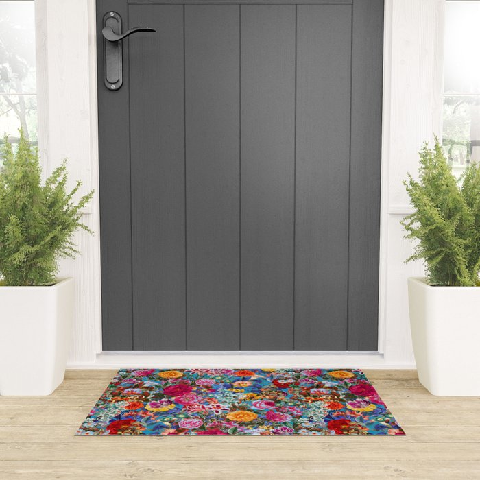 Multicolored Secret Garden Welcome Mat Gallery Image 3