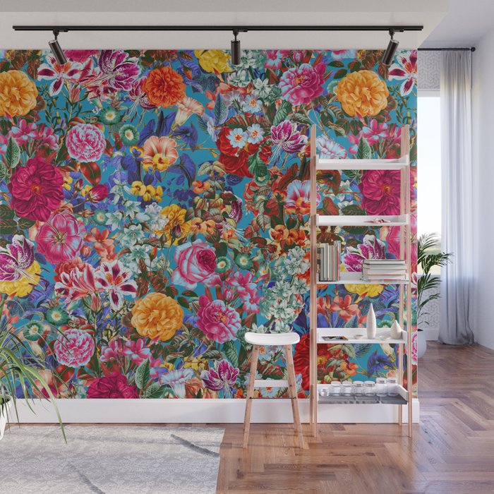 Multicolored Secret Garden Wall Mural Gallery Image 1