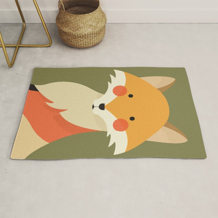 Red Fox, Animal Portrait Rug Gallery Image 1