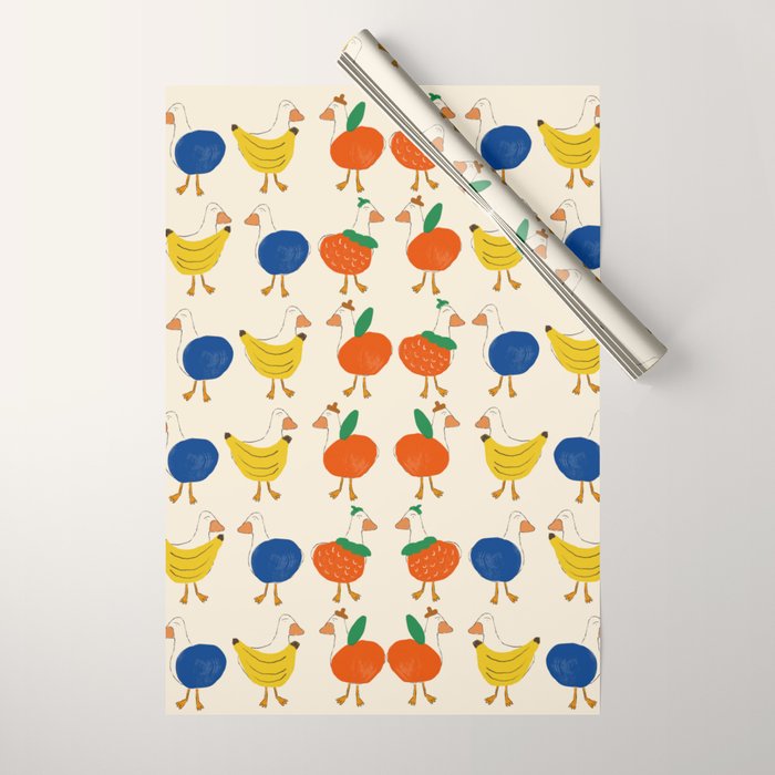 Fruit Ducks Wrapping Paper Gallery Image 1