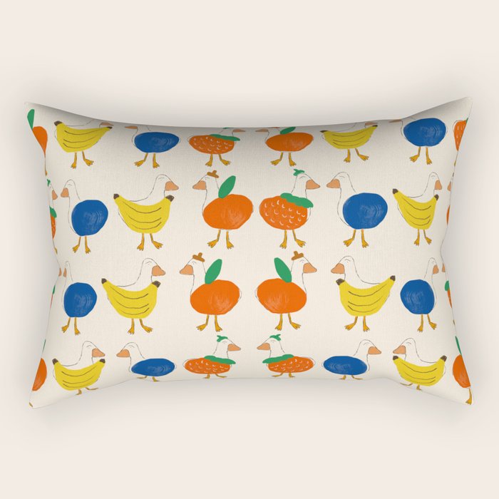 Fruit Ducks Rectangular Pillow Gallery Image 2