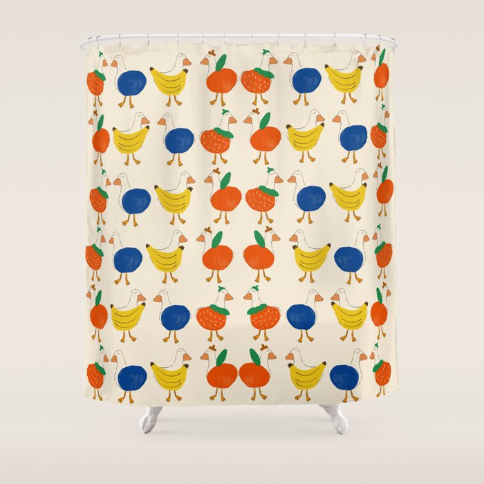 Fruit Ducks Shower Curtain Gallery Image 1