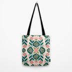 Indian Floral - pink and green  Tote Bag Gallery Image 2