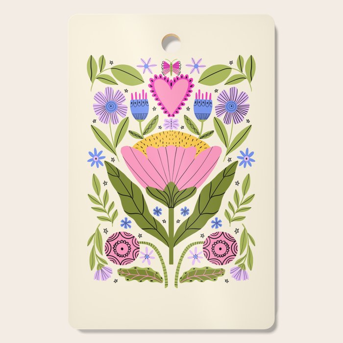 Flower Party  Cutting Board Gallery Image 1