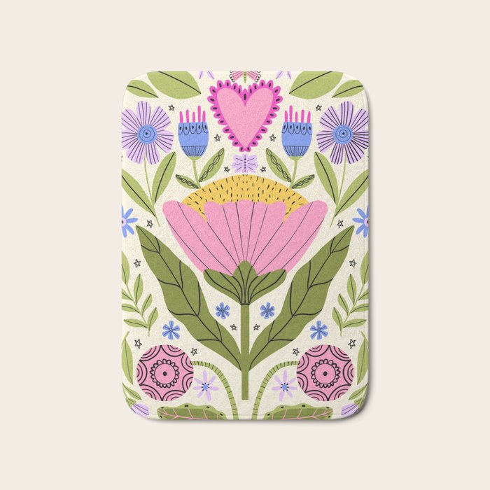 Flower Party  Bath Mat Gallery Image 1