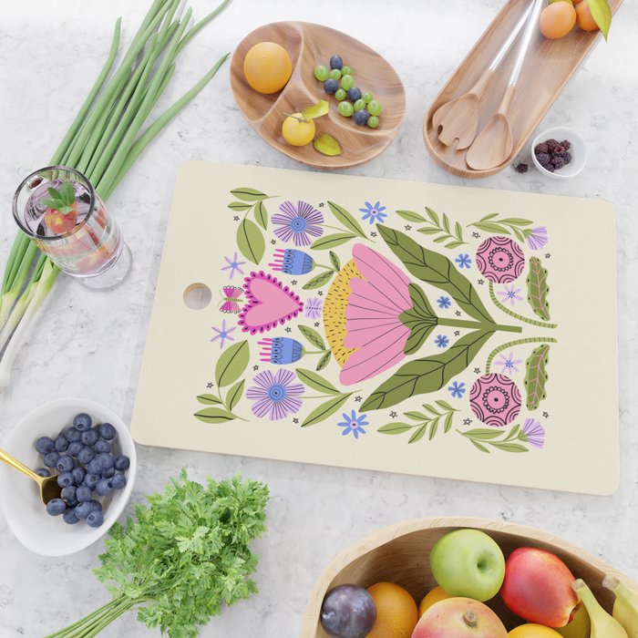 Flower Party  Cutting Board Gallery Image 2