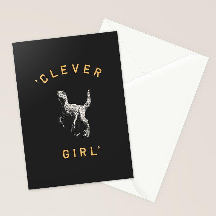 Clever Girl (Dark) Stationery Card Gallery Image 2